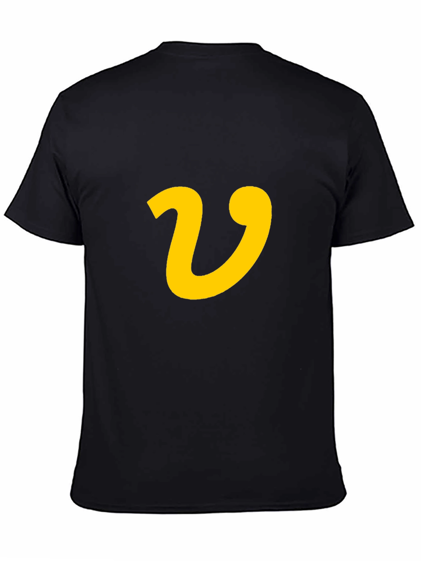 V Graphic Black Tee - Casual Style