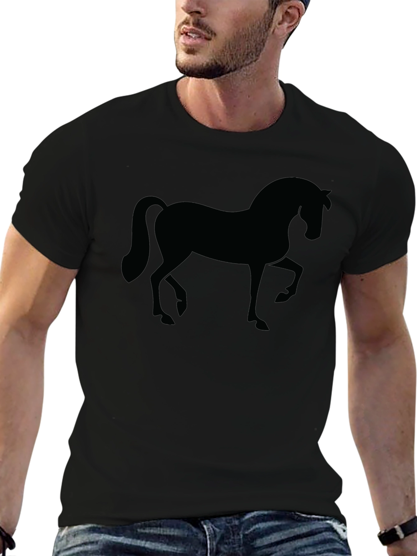 Black Horse Silhouette T-Shirt