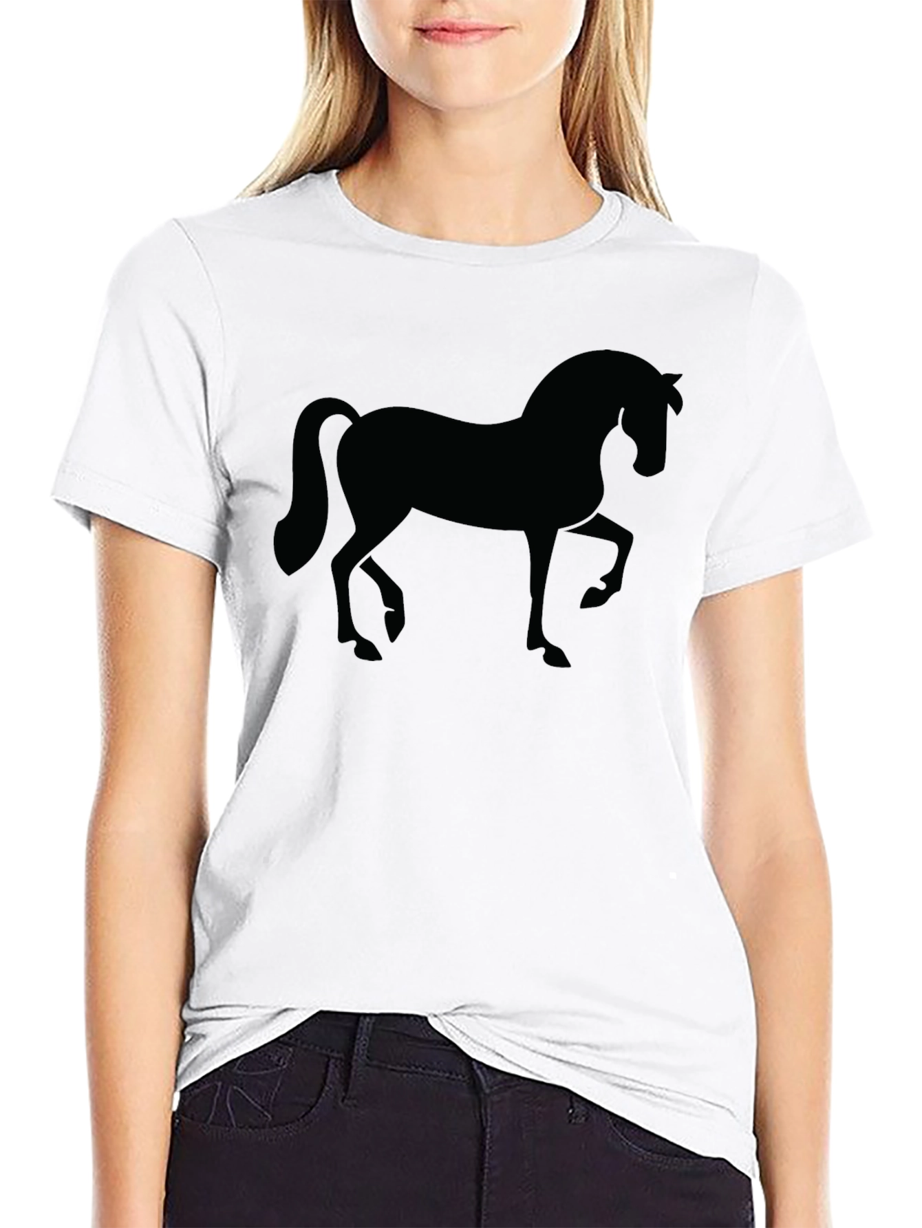Black Horse Silhouette T-Shirt