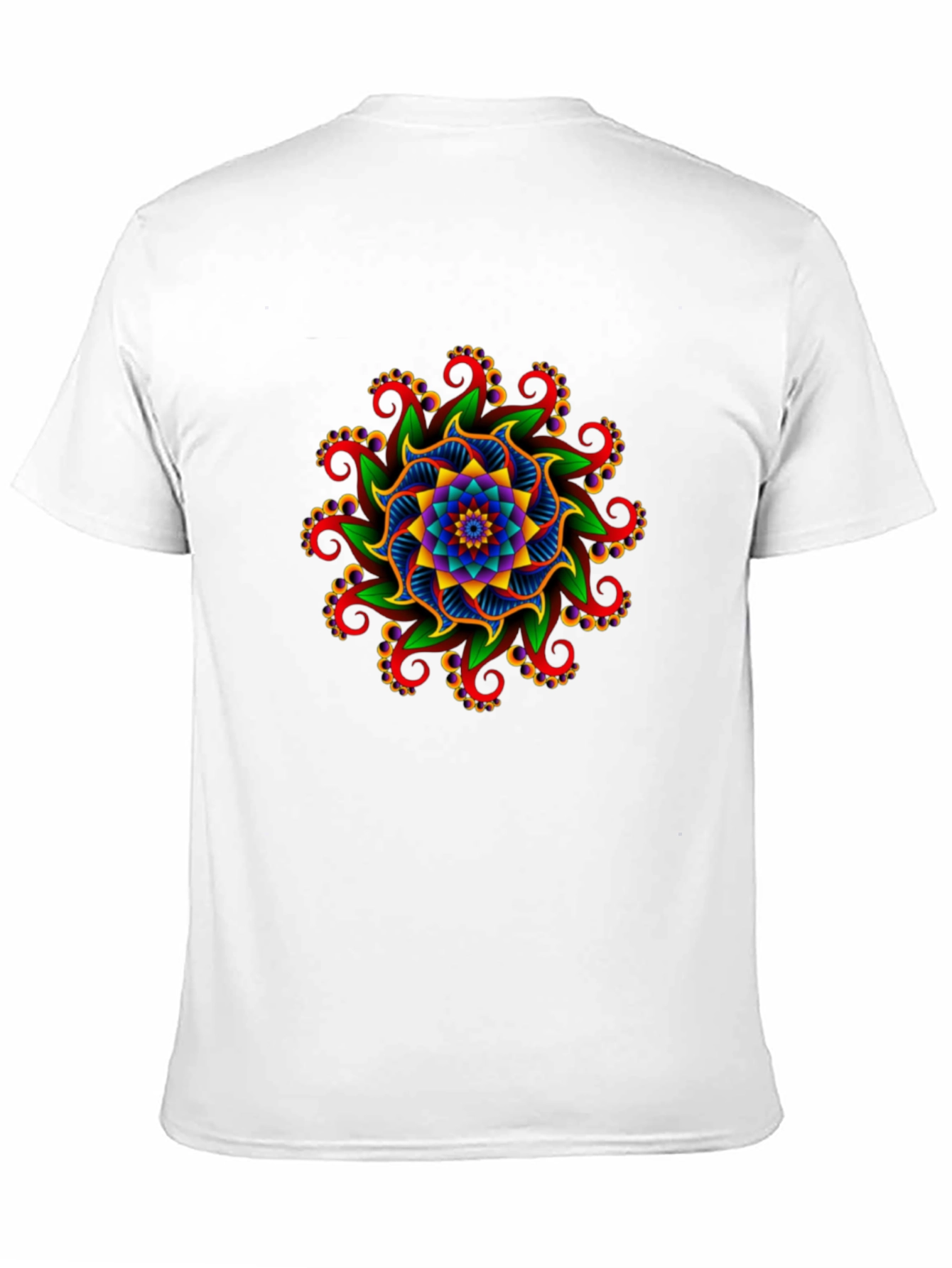 Vibrant Mandala Graphic Tee - Unisex Black T-Shirt