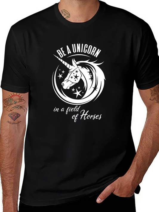 Be a Unicorn T-Shirt - Black Graphic Tee