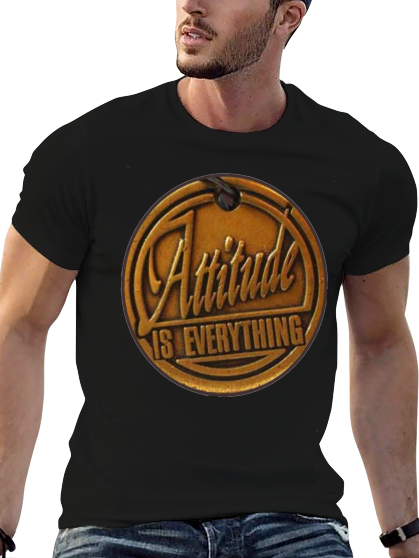 Attitude is Everything Graphic Tee - Black