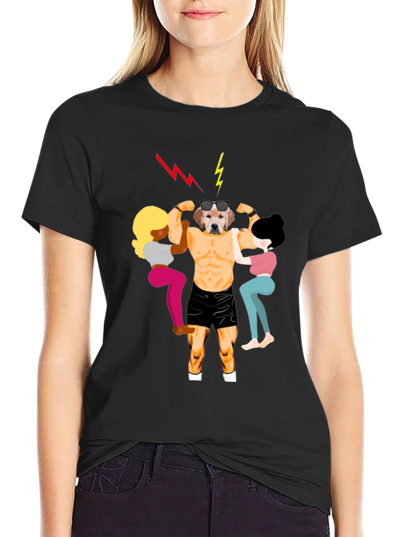 Dog Bodybuilder Graphic T-Shirt