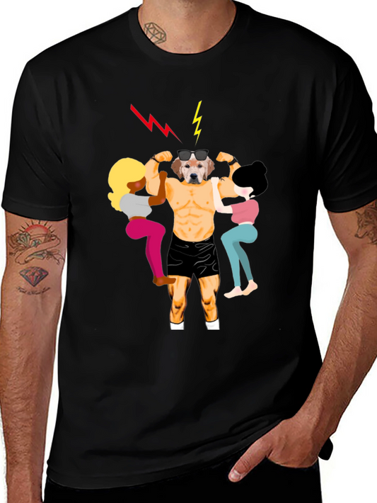 Dog Bodybuilder Graphic T-Shirt
