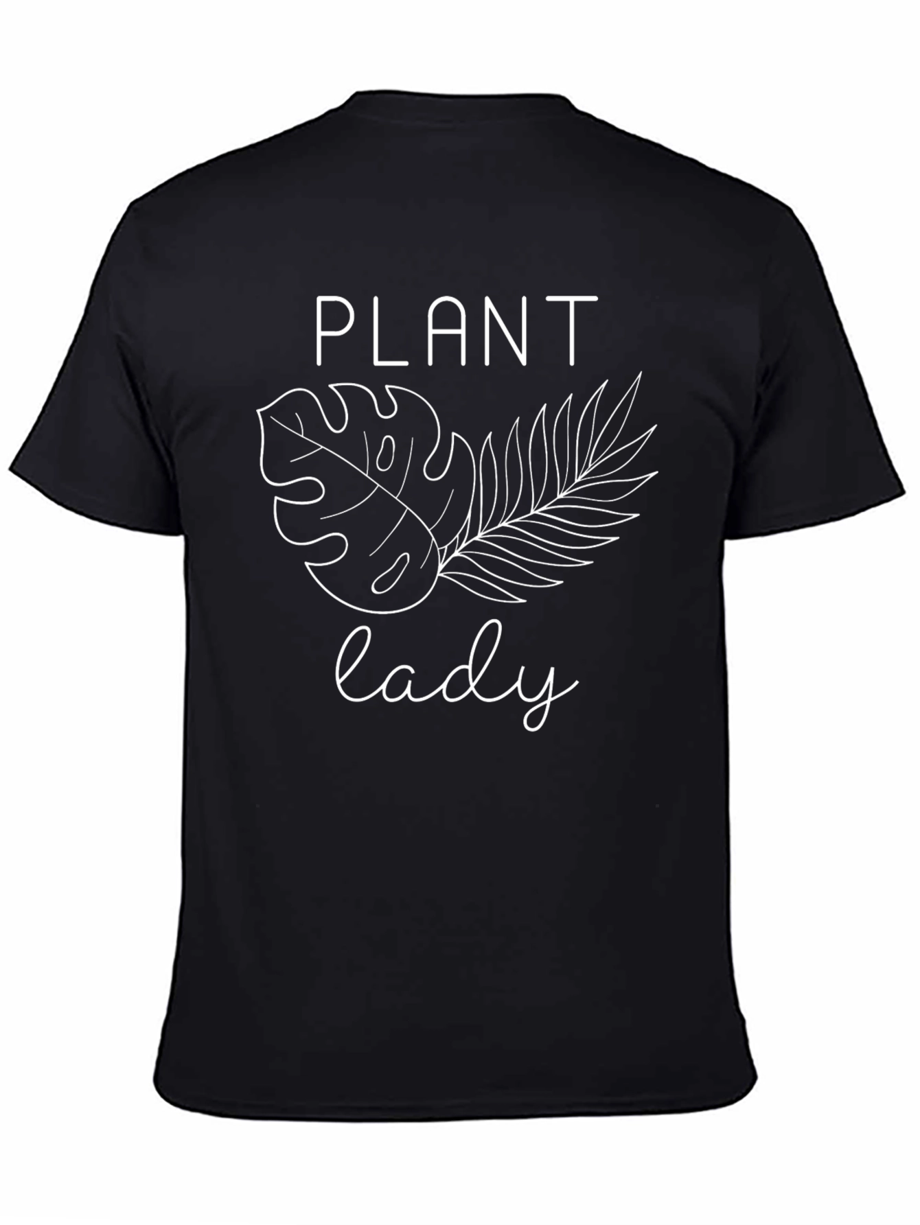 Plant Lady Graphic Tee - Black Cotton T-Shirt