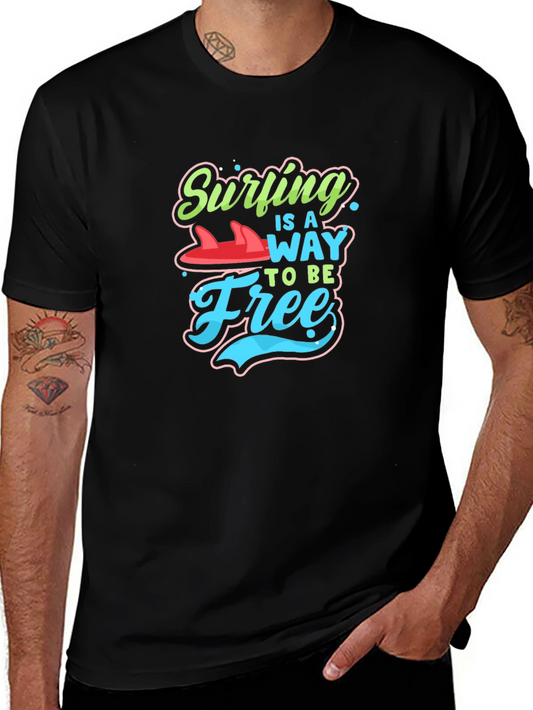 Surfing is a Way to Be Free Graphic Tee