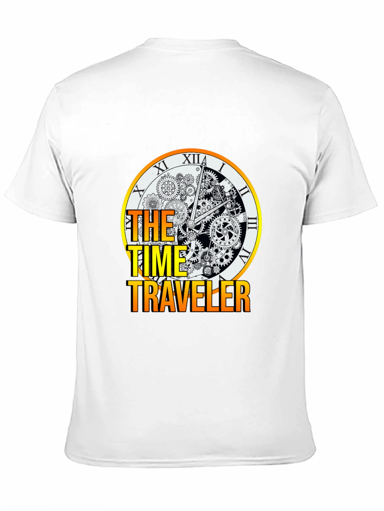 Time Traveler Graphic Tee - Steampunk Clock Design