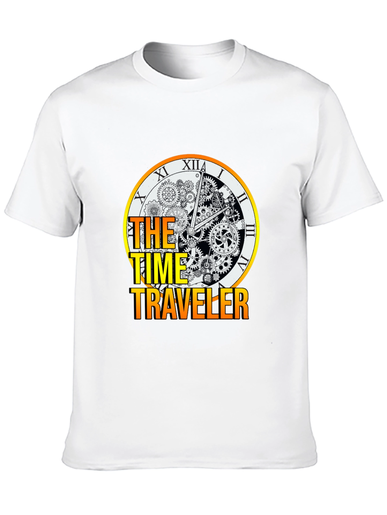 Time Traveler Graphic Tee - Steampunk Clock Design