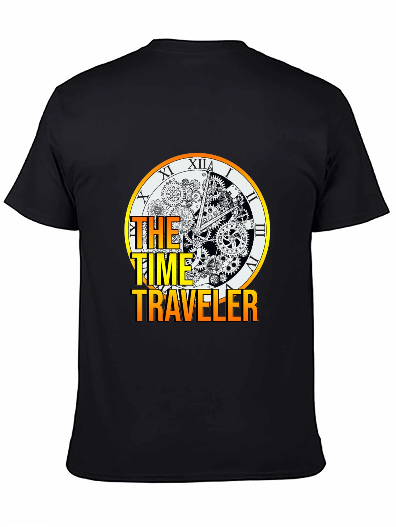 Time Traveler Graphic Tee - Steampunk Clock Design