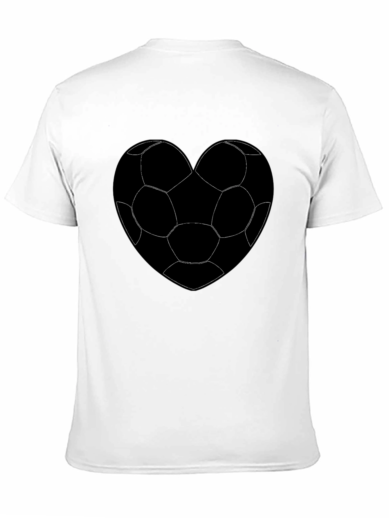 Soccer Heart Graphic T-Shirt - Black Cotton Tee