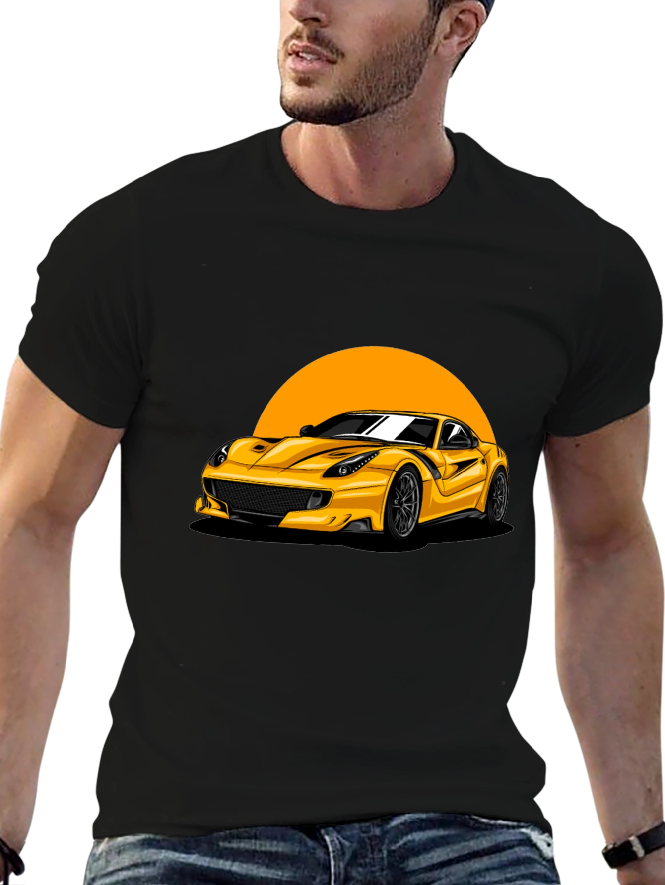 Yellow Car Graphic Tee