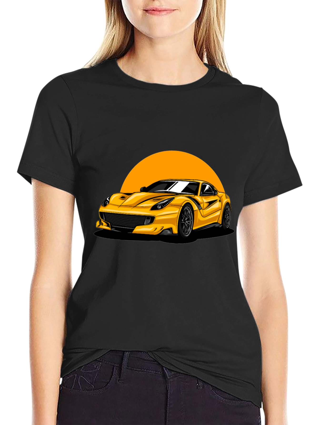 Yellow Car Graphic Tee