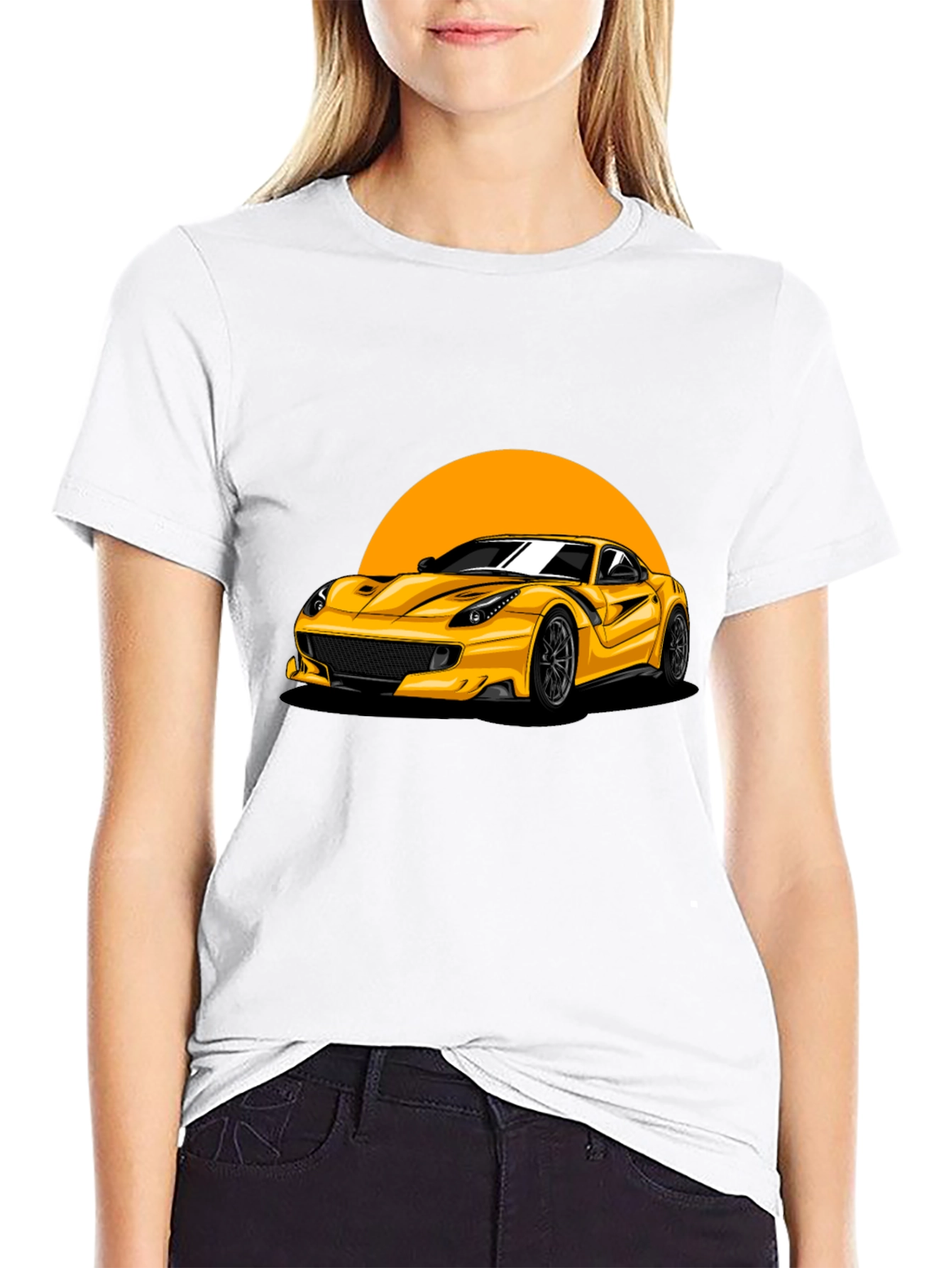Yellow Car Graphic Tee