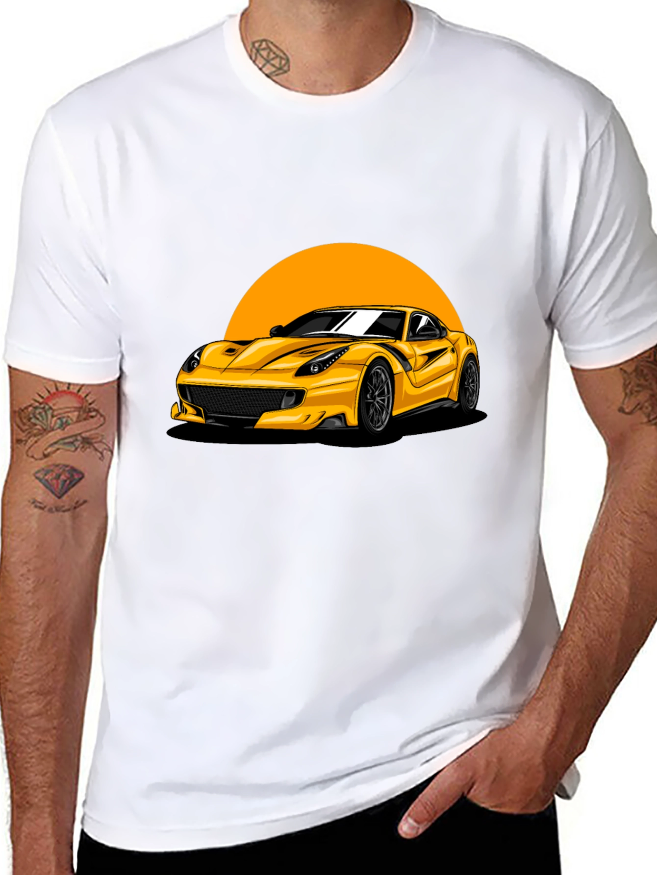 Yellow Car Graphic Tee