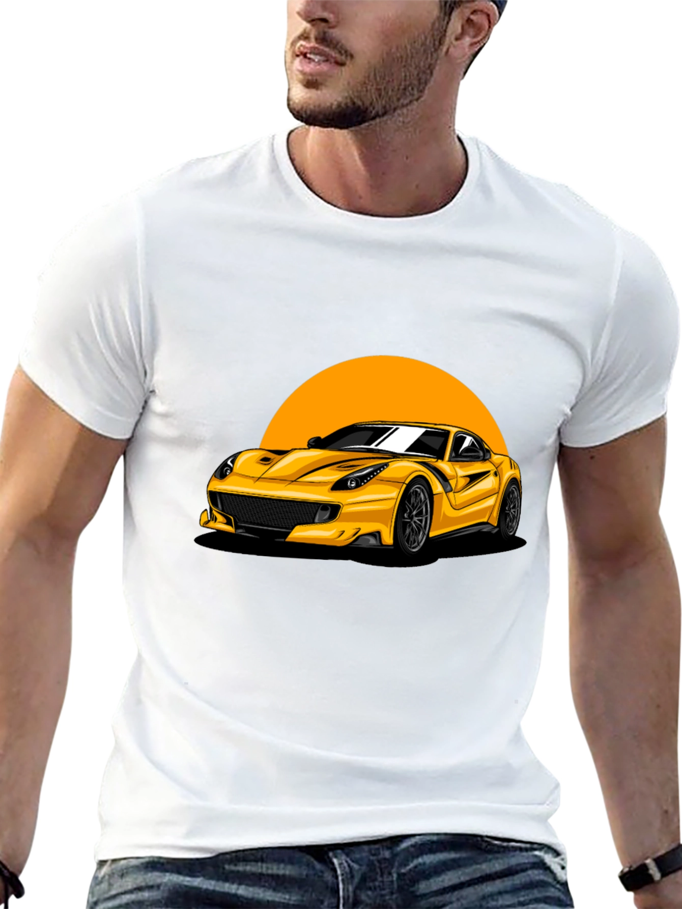 Yellow Car Graphic Tee