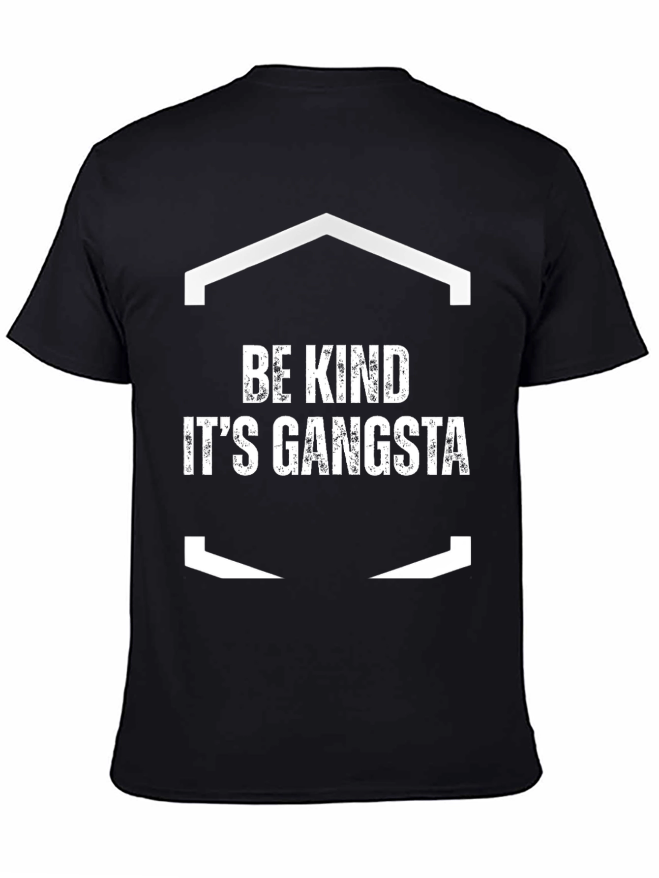 Be Kind Its Gangsta Black Graphic Tee