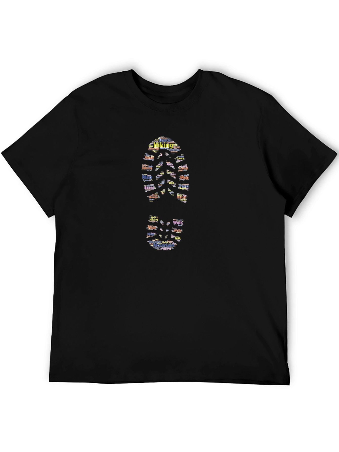 Hiking Footprint Graphic Tee - Black