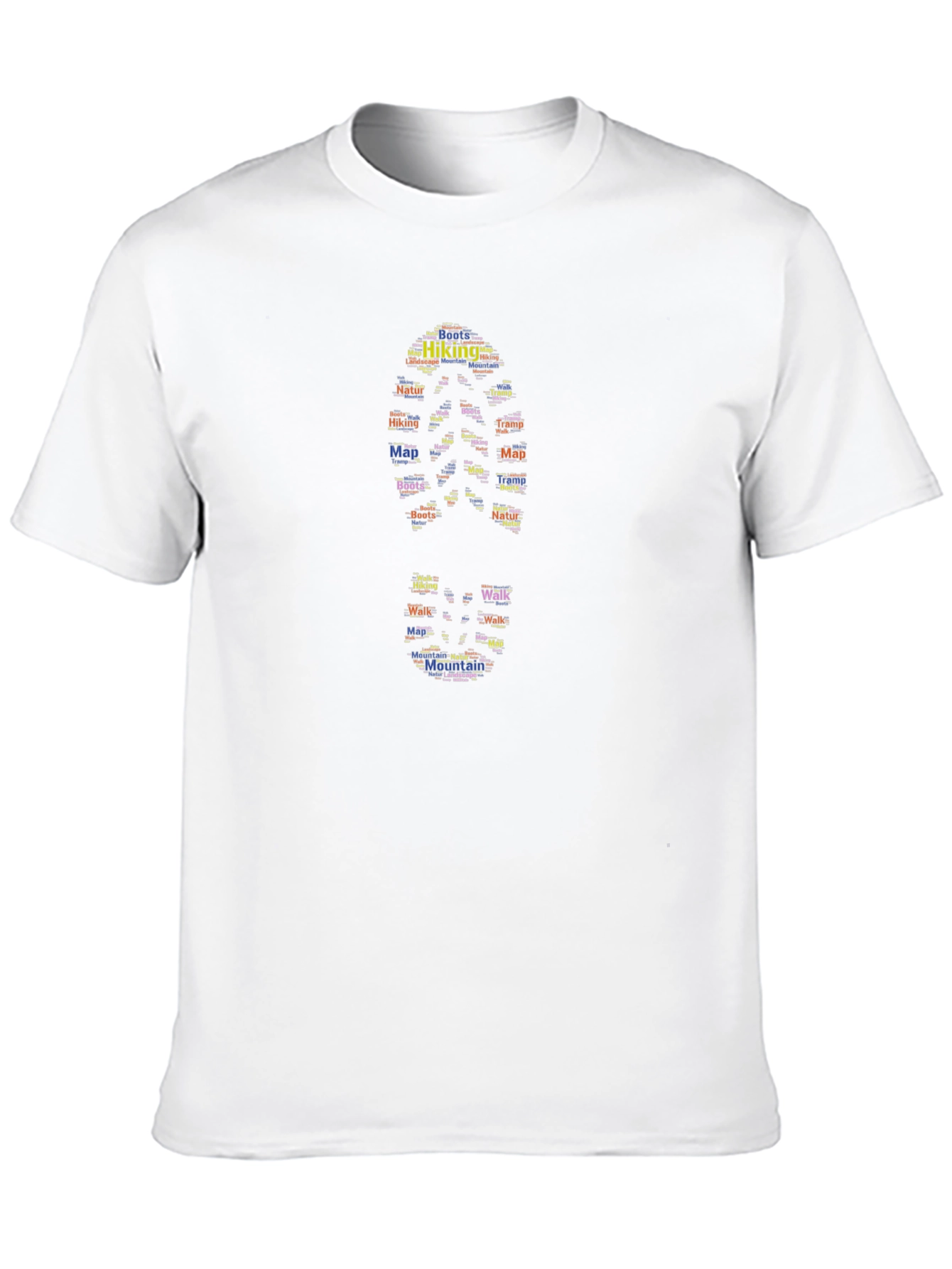 Hiking Footprint Graphic Tee - Black