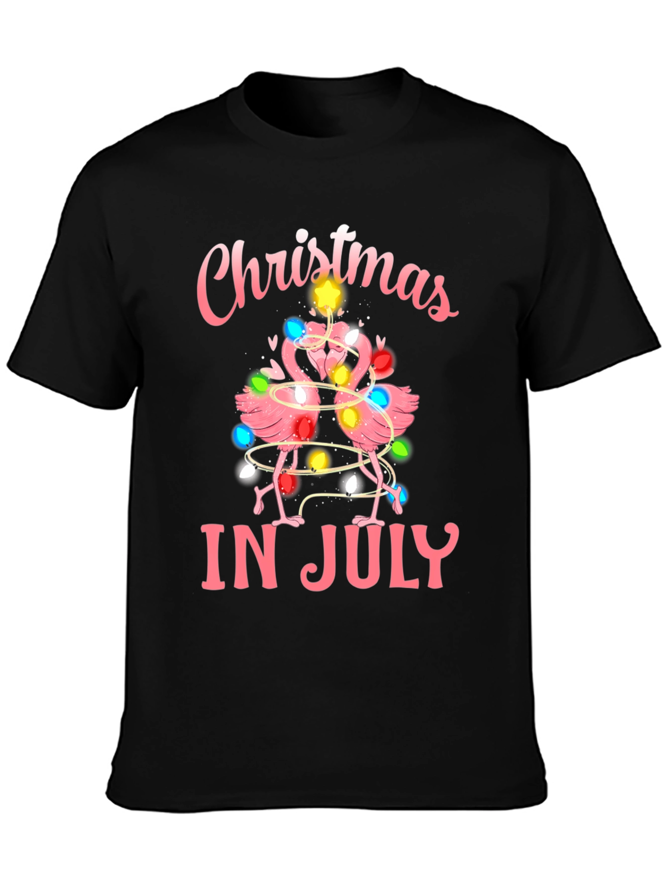 Christmas in July Flamingo T-Shirt