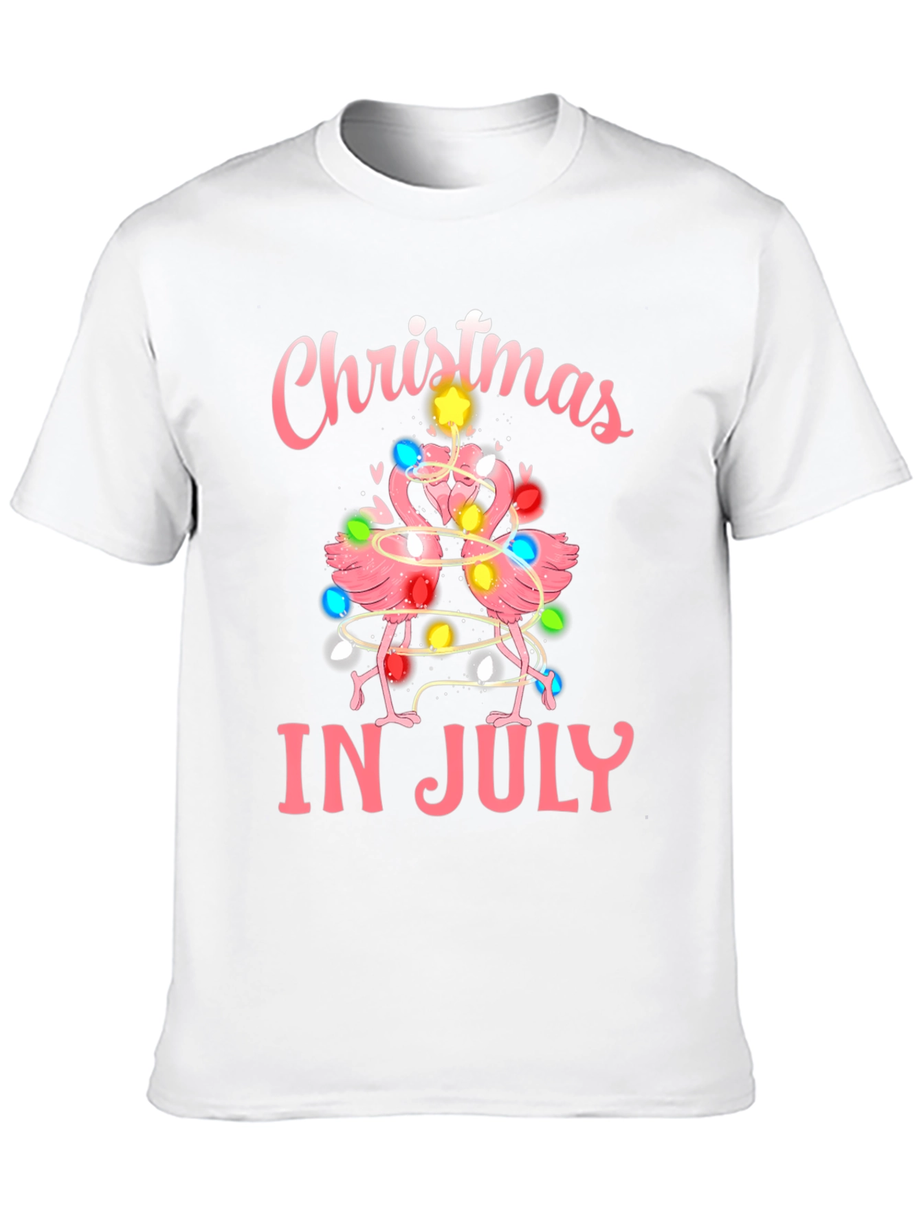 Christmas in July Flamingo T-Shirt