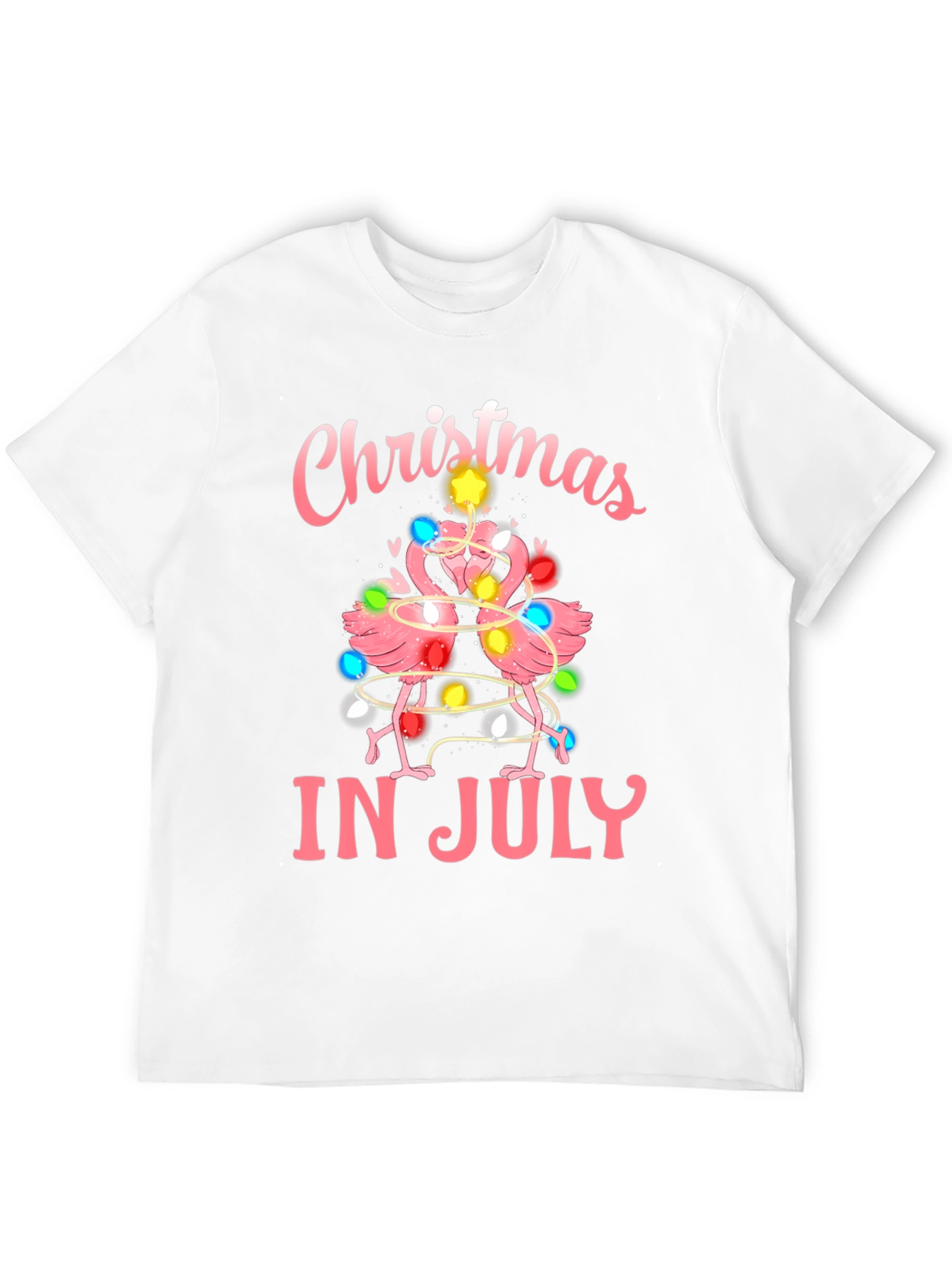 Christmas in July Flamingo T-Shirt