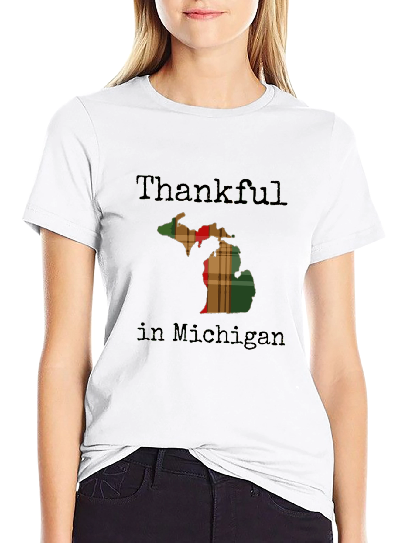 Thankful in Michigan Graphic T-Shirt