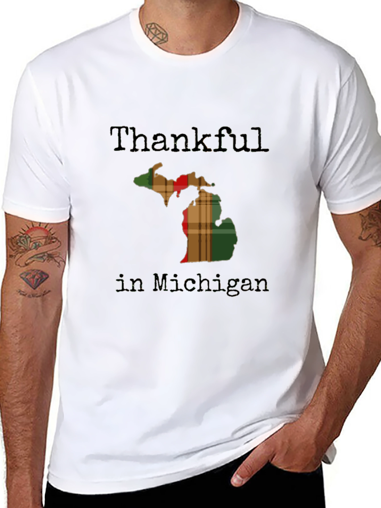 Thankful in Michigan Graphic T-Shirt