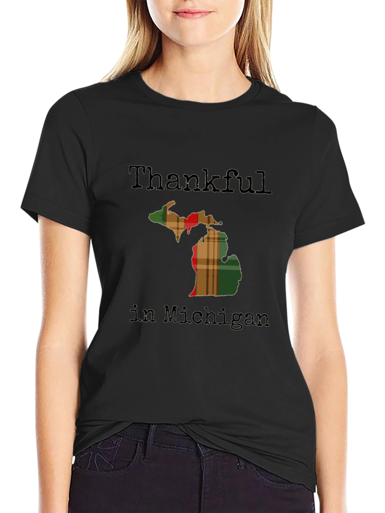 Thankful in Michigan Graphic T-Shirt