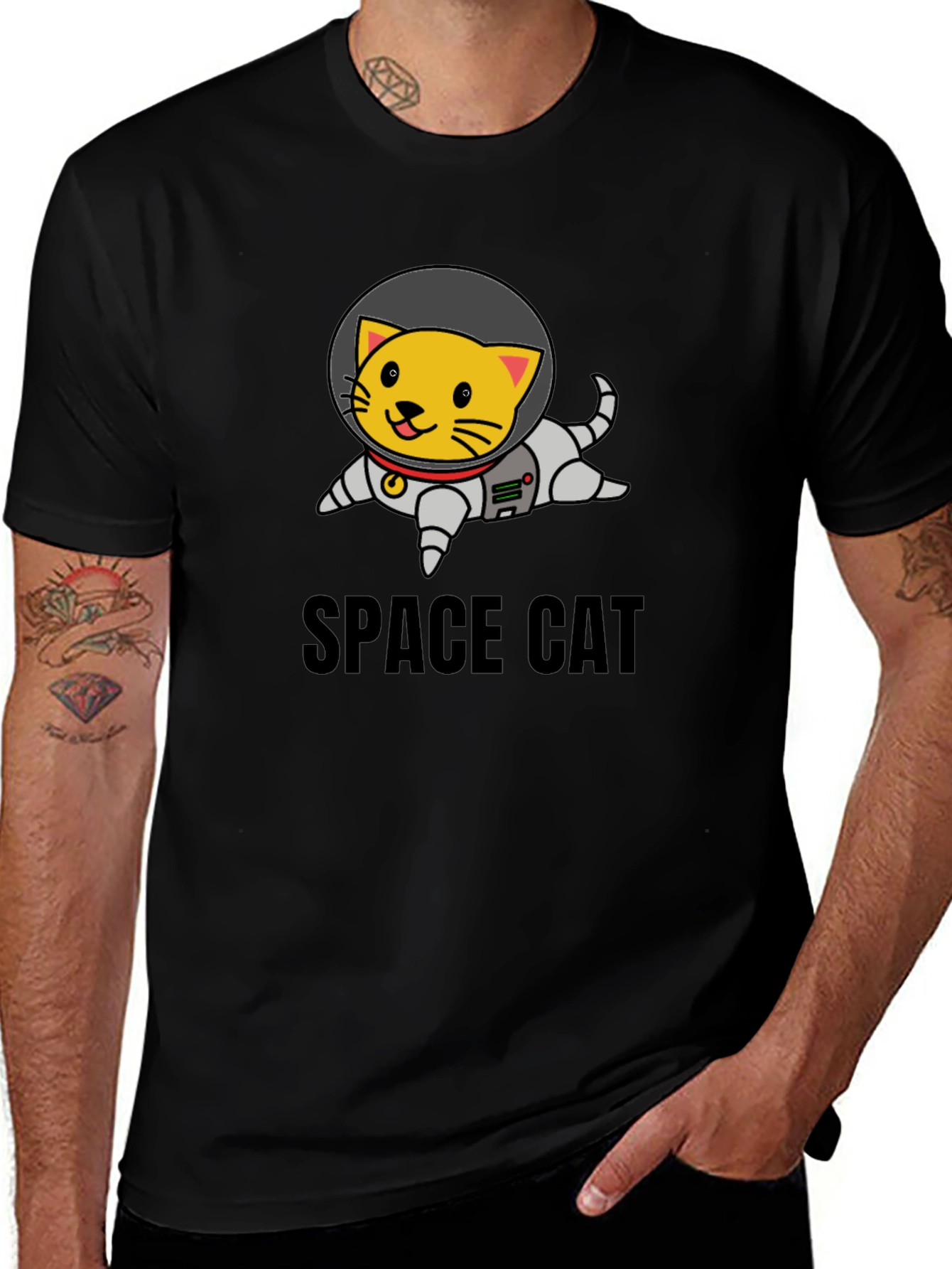 Space Cat T-Shirt - Funny Astronaut Kitten Tee