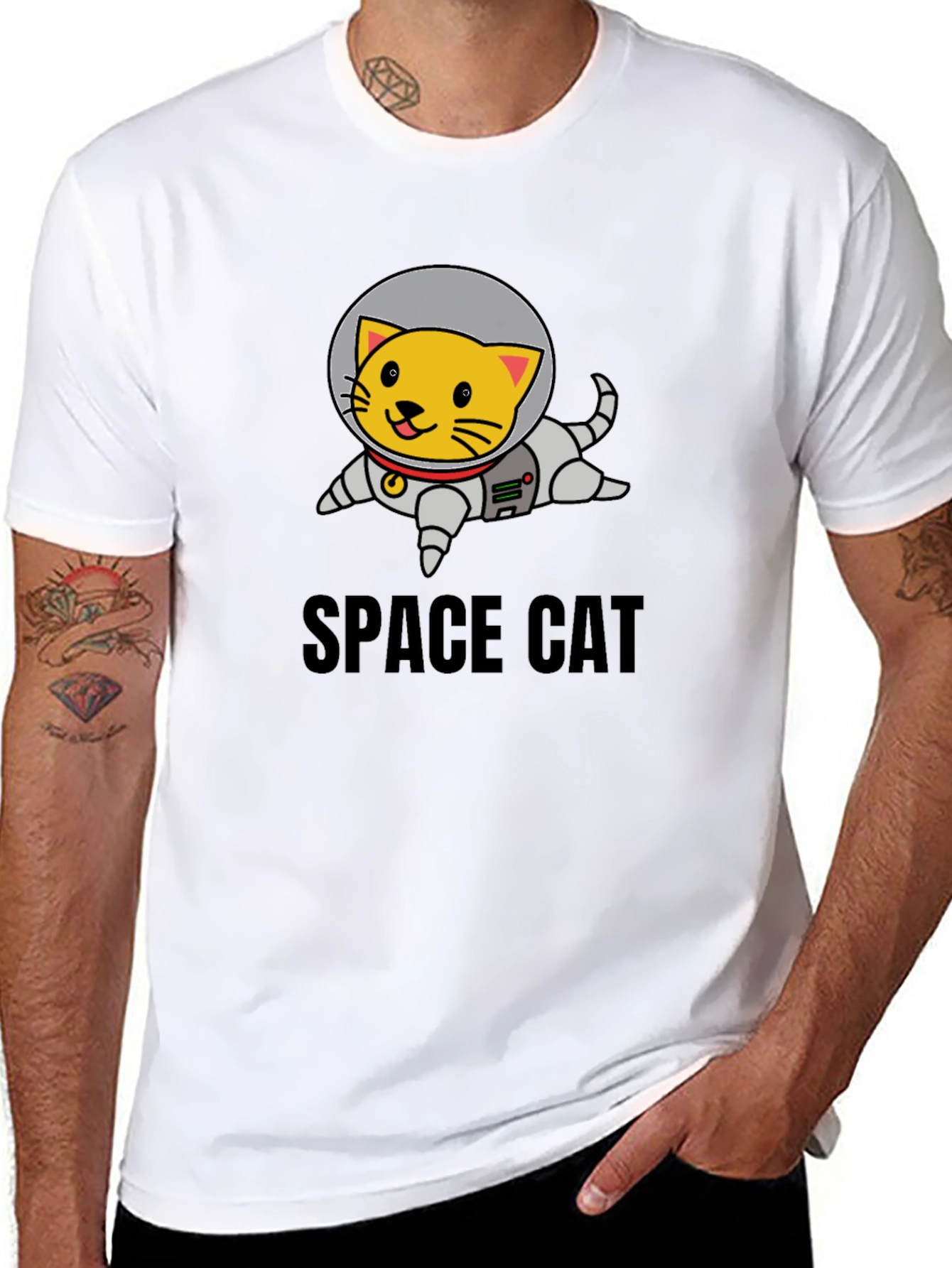 Space Cat T-Shirt - Funny Astronaut Kitten Tee