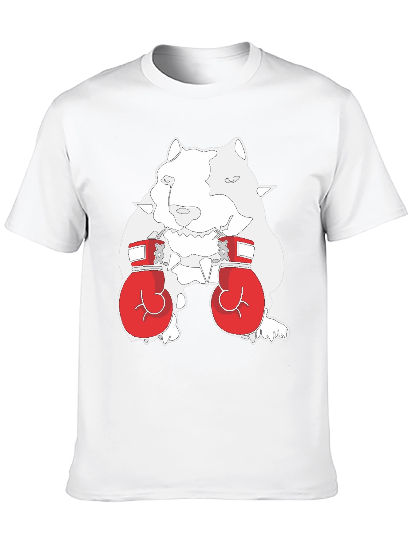 Dog Boxer Graphic Tee - Black Cotton T-Shirt