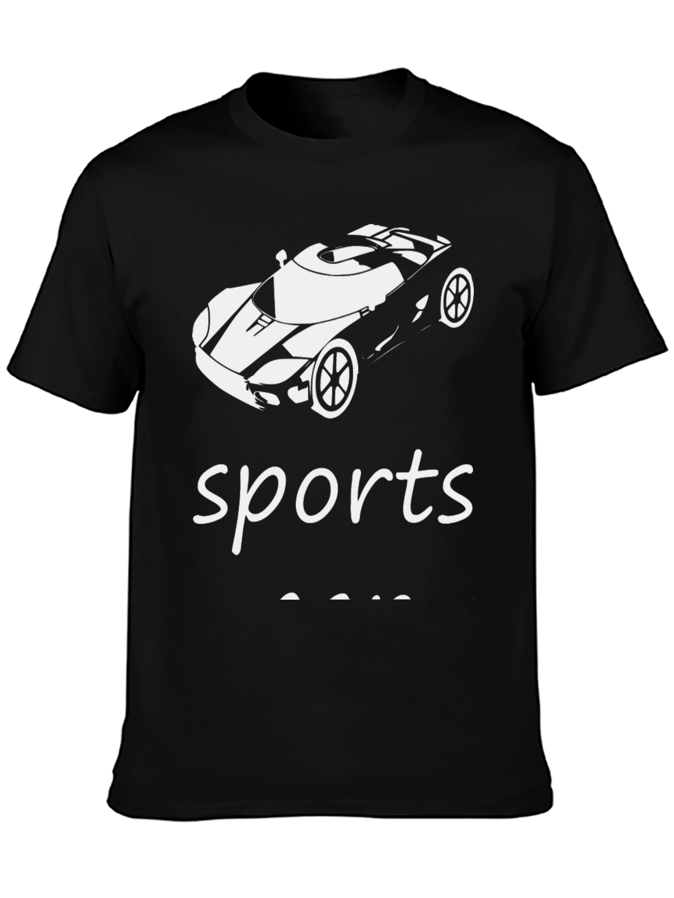 Sports Car Black T-Shirt