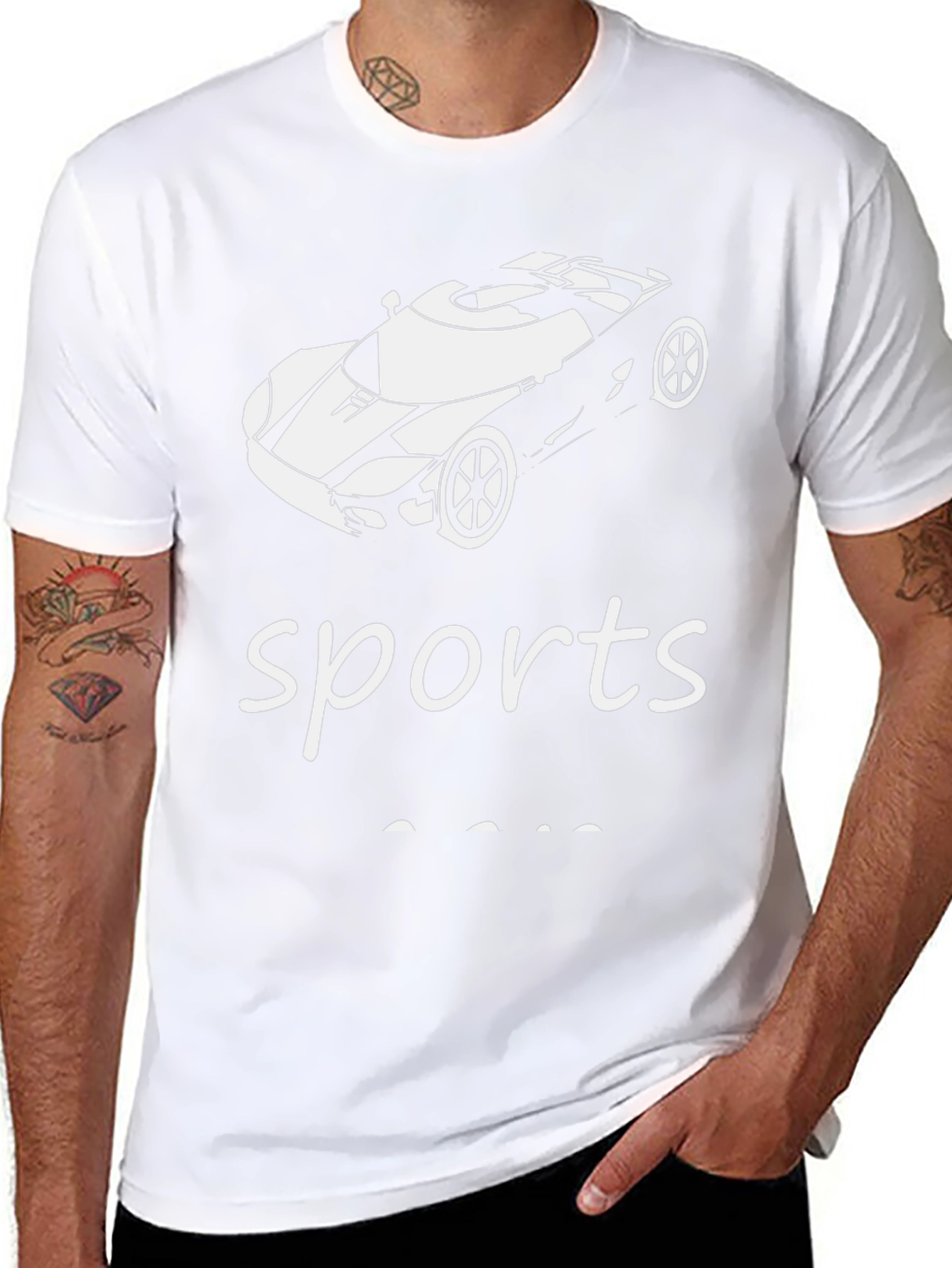 Sports Car Black T-Shirt