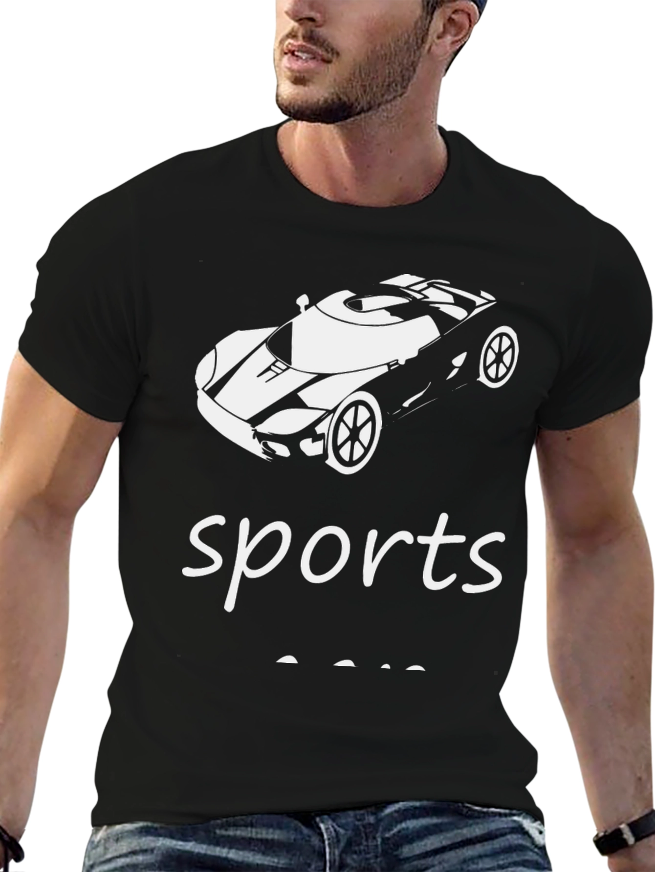 Sports Car Black T-Shirt