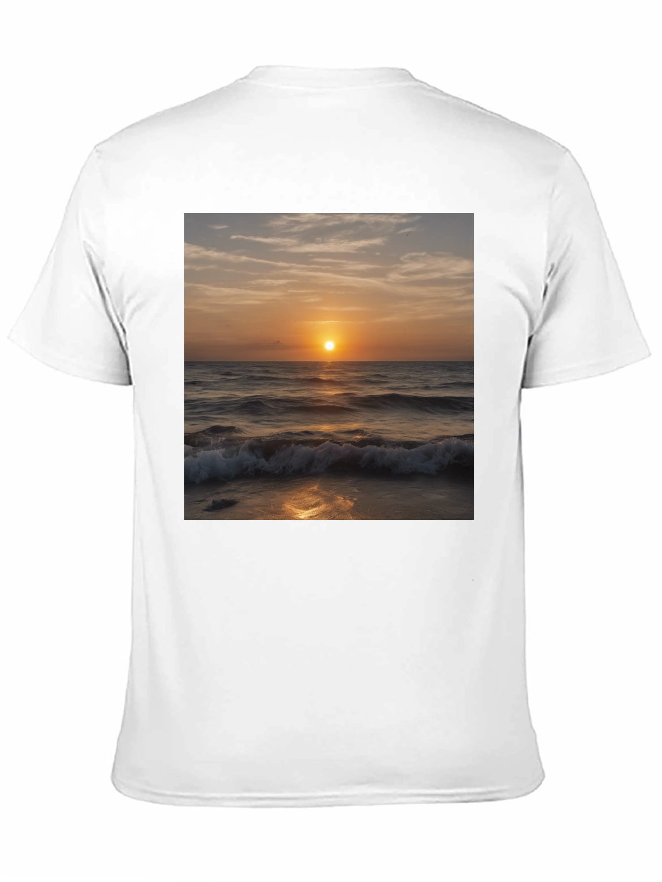 Sunset Waves Black T-Shirt