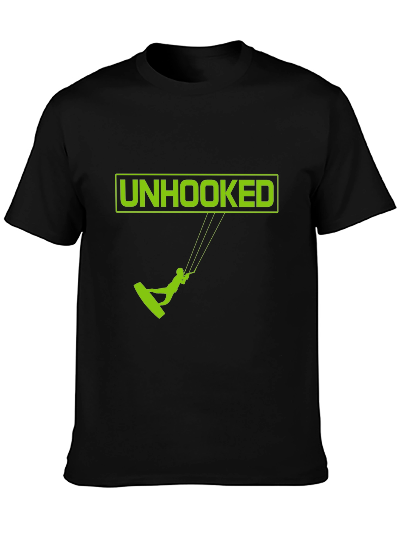 Unhooked Kitesurfing Graphic Tee - Black