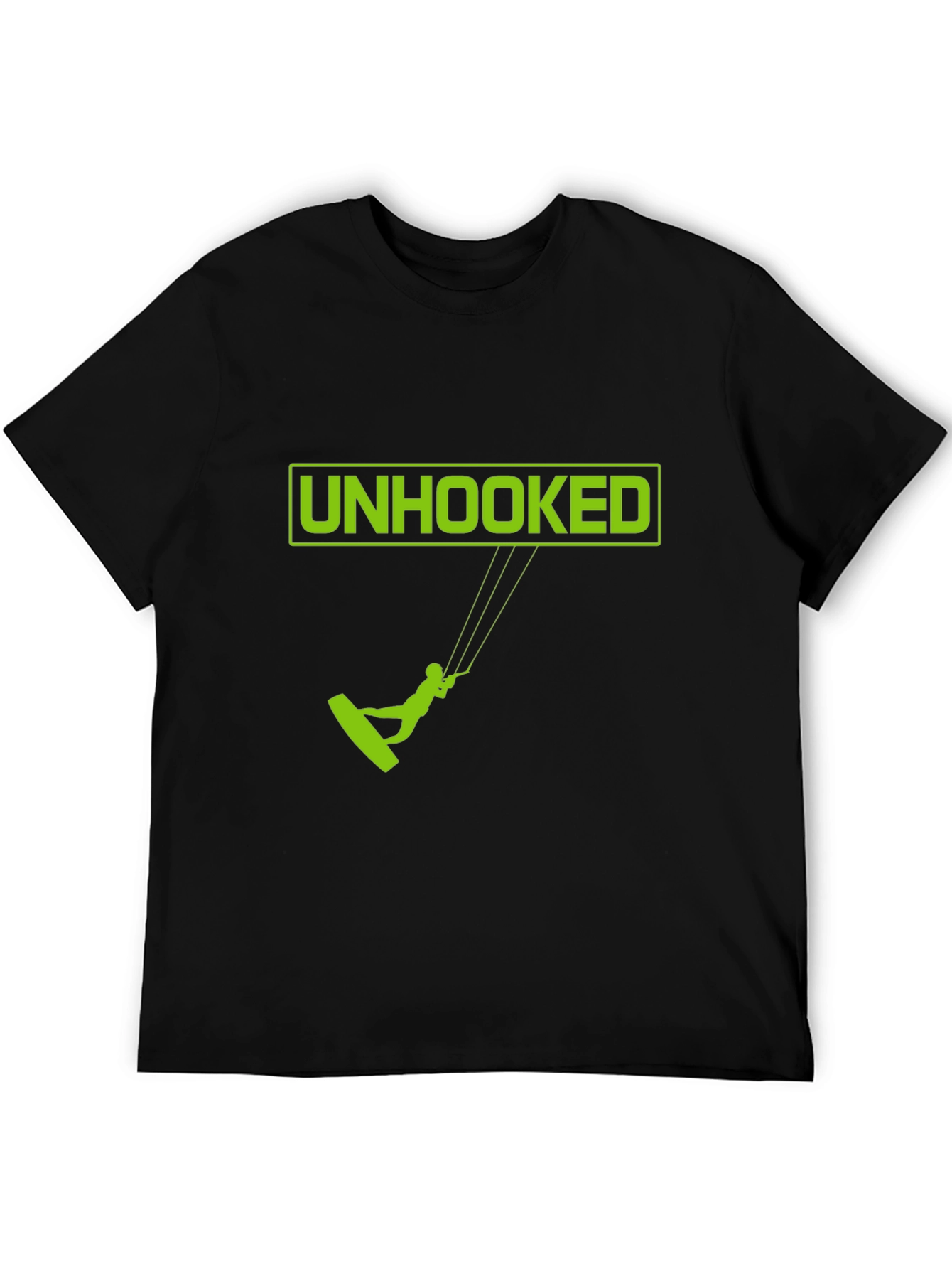 Unhooked Kitesurfing Graphic Tee - Black