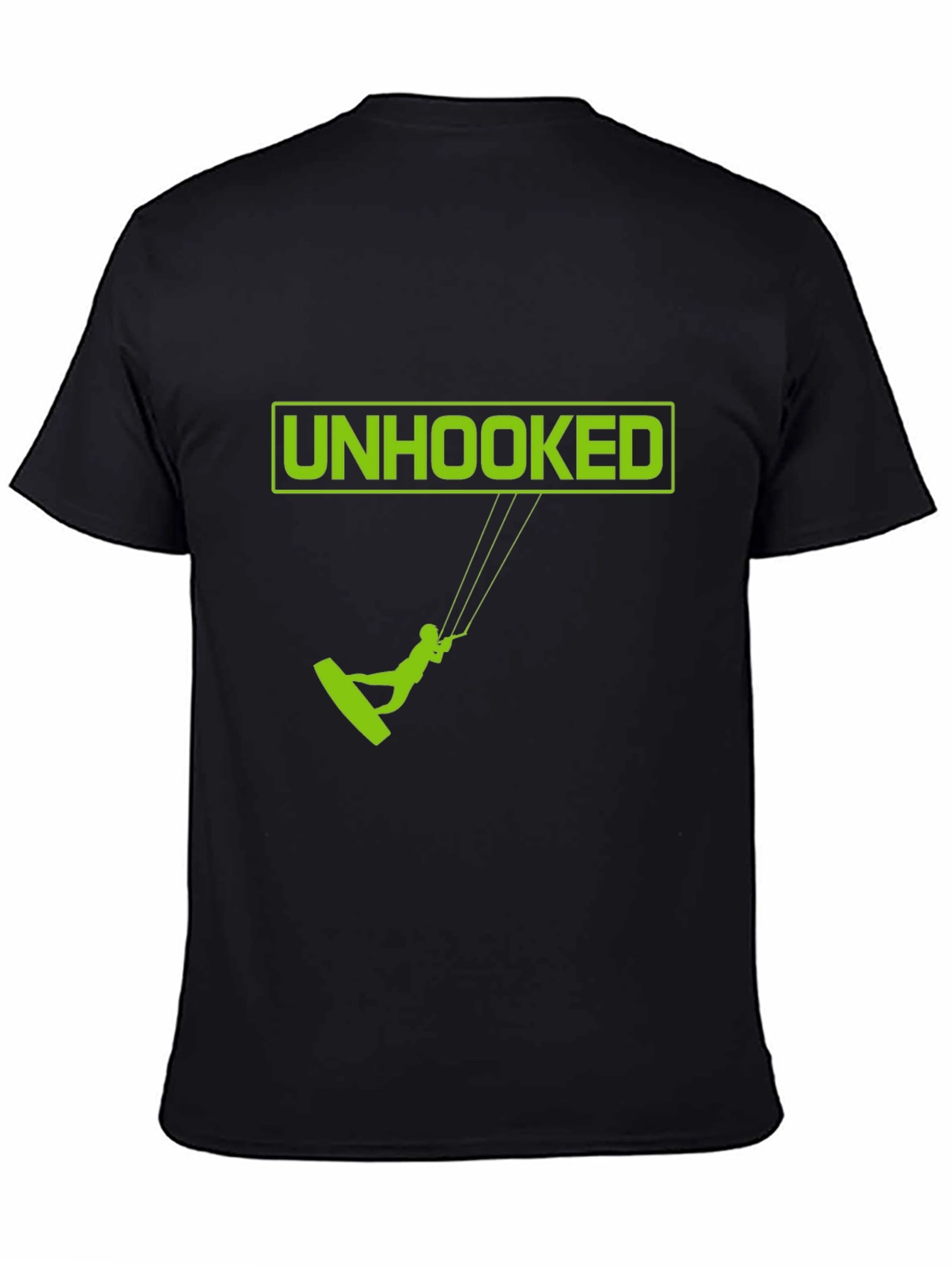 Unhooked Kitesurfing Graphic Tee - Black