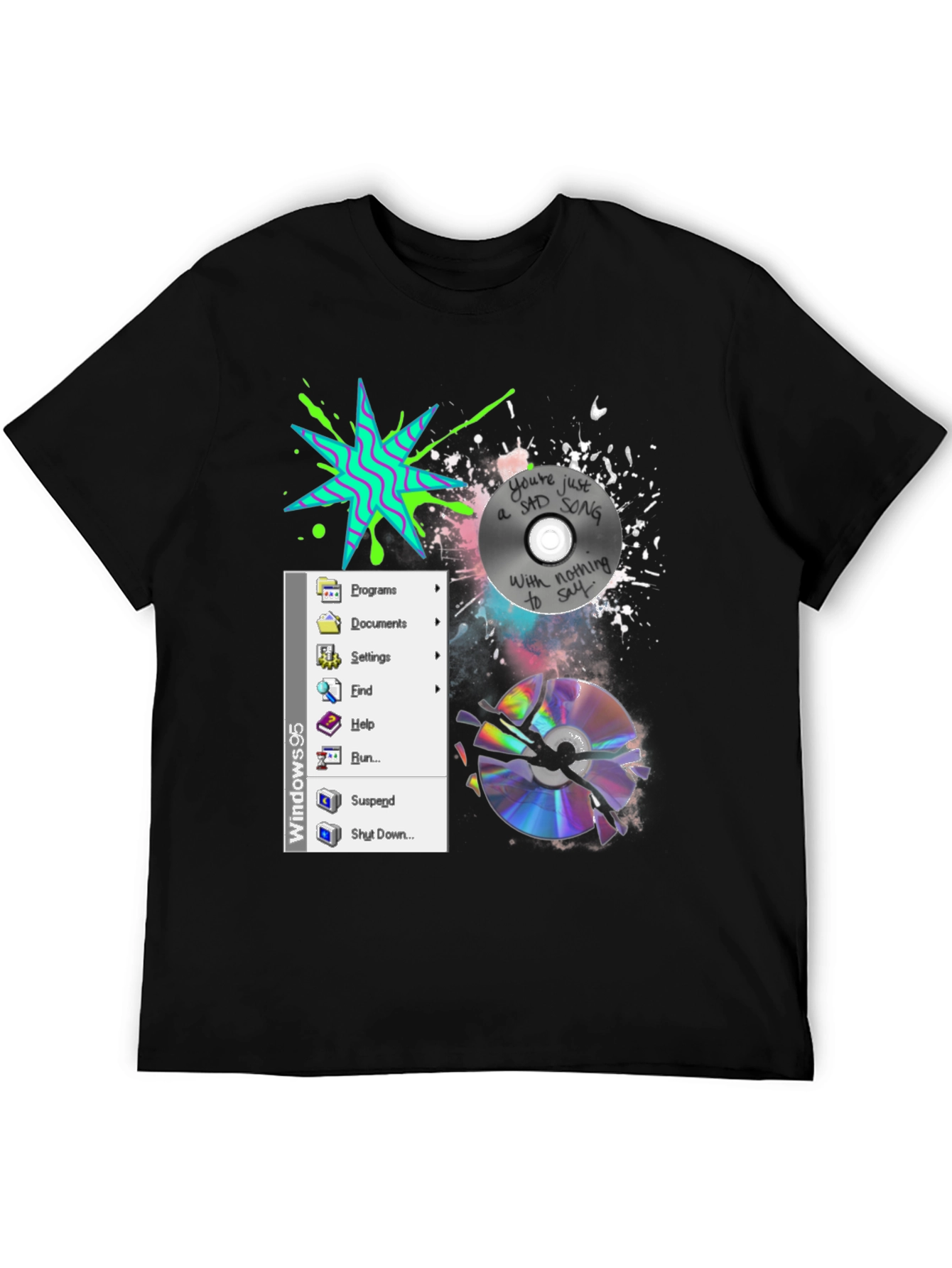 Windows 95 Sad Song CD T-Shirt
