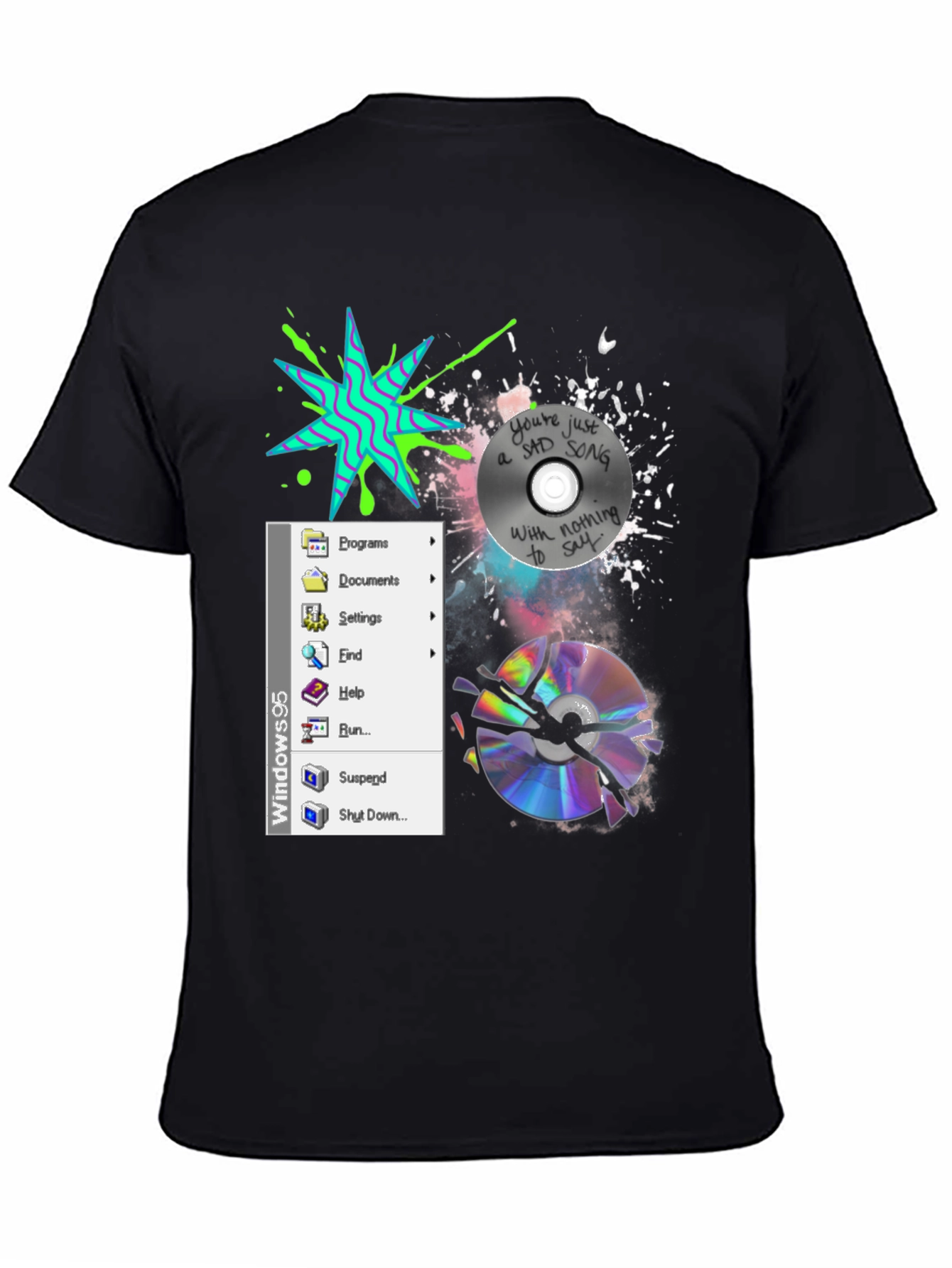 Windows 95 Sad Song CD T-Shirt