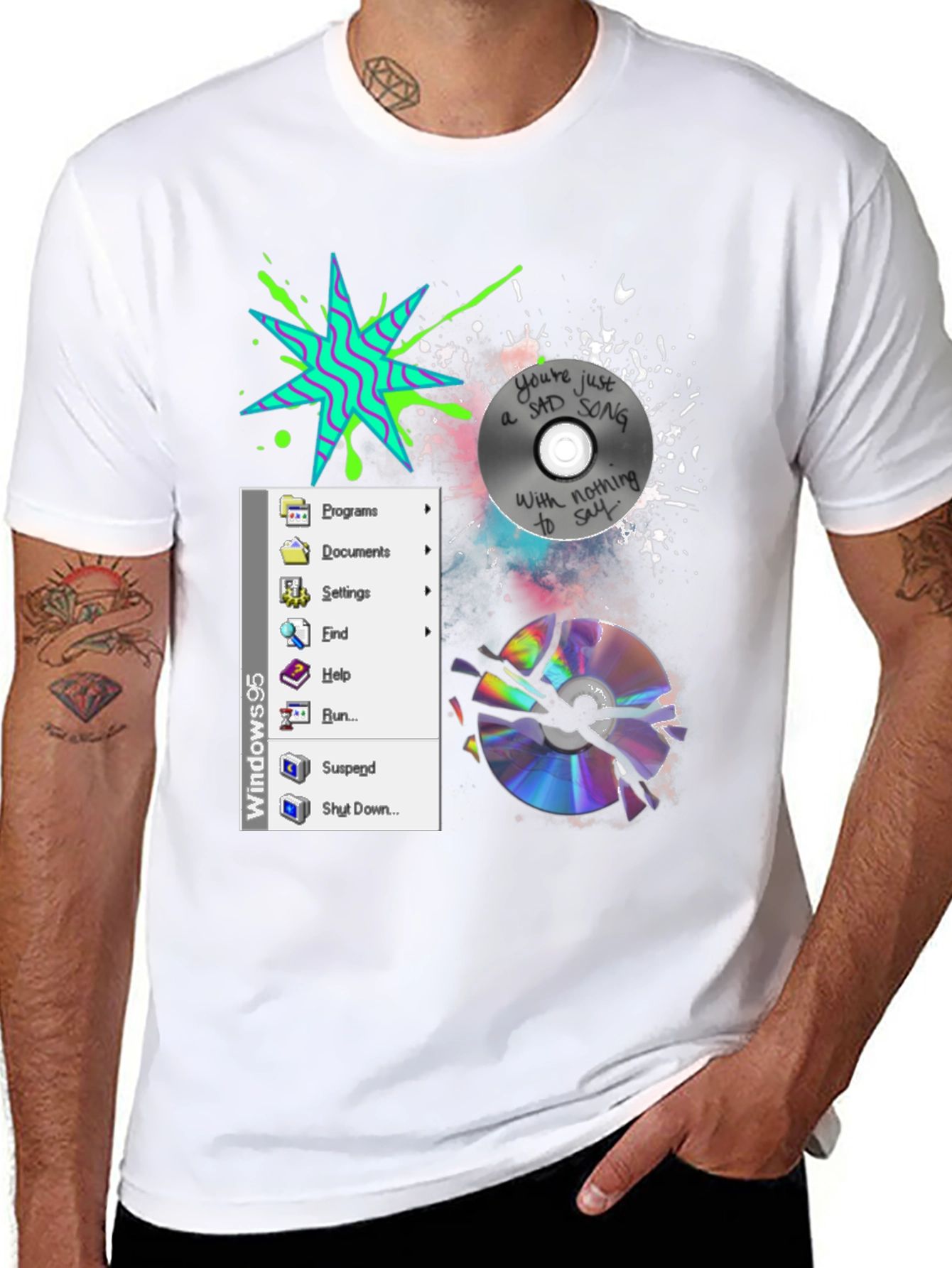 Windows 95 Sad Song CD T-Shirt