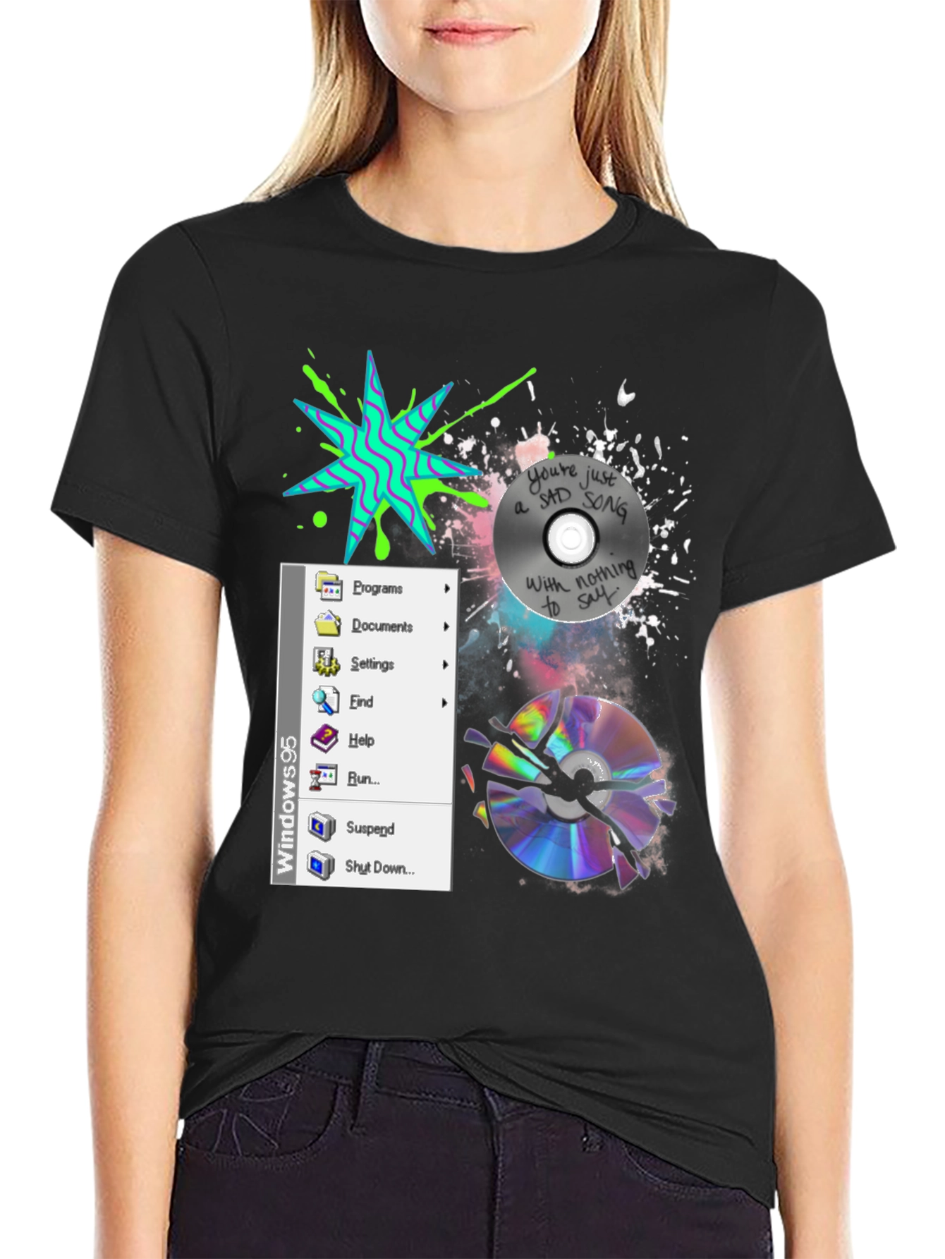 Windows 95 Sad Song CD T-Shirt