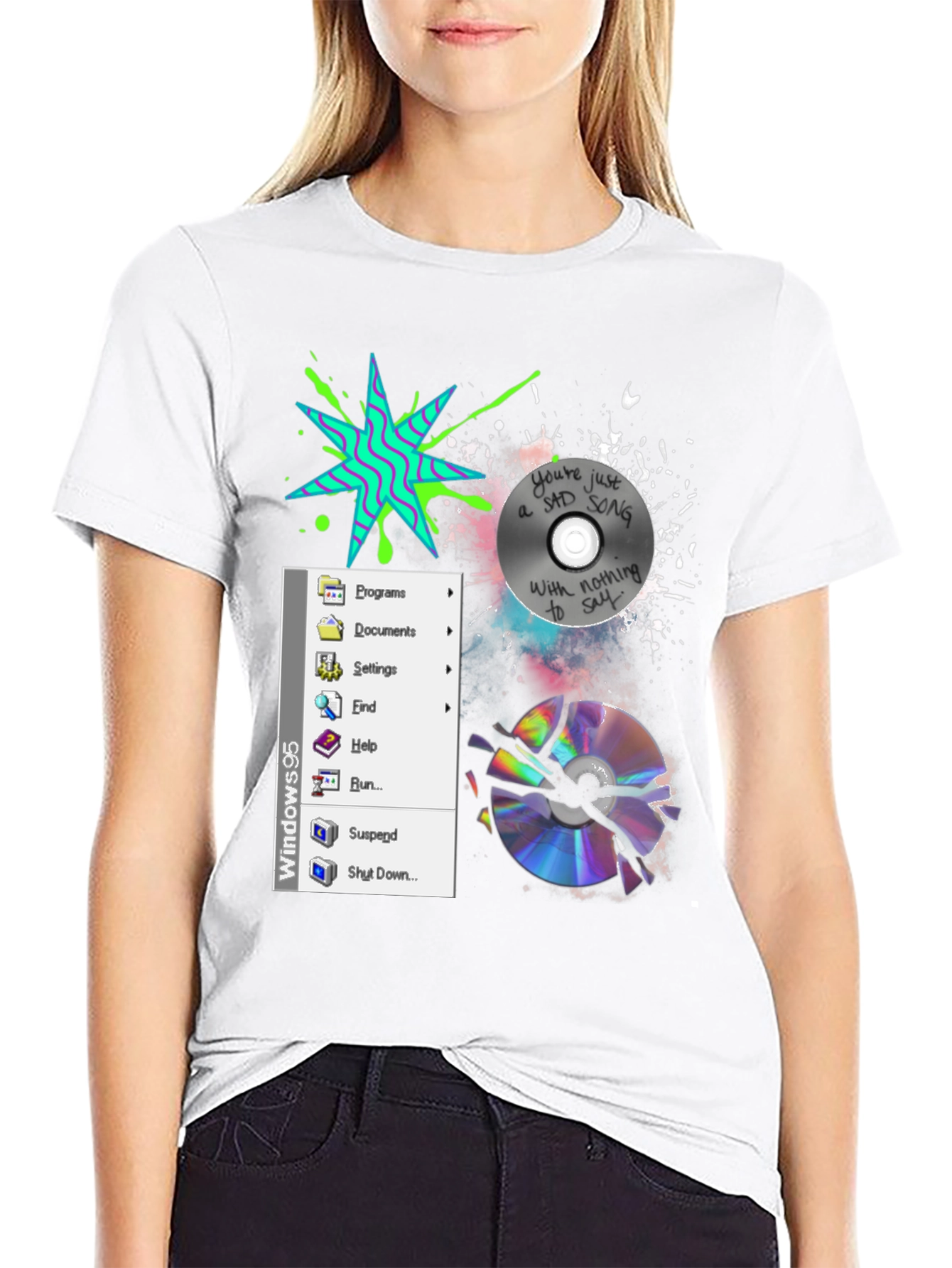 Windows 95 Sad Song CD T-Shirt