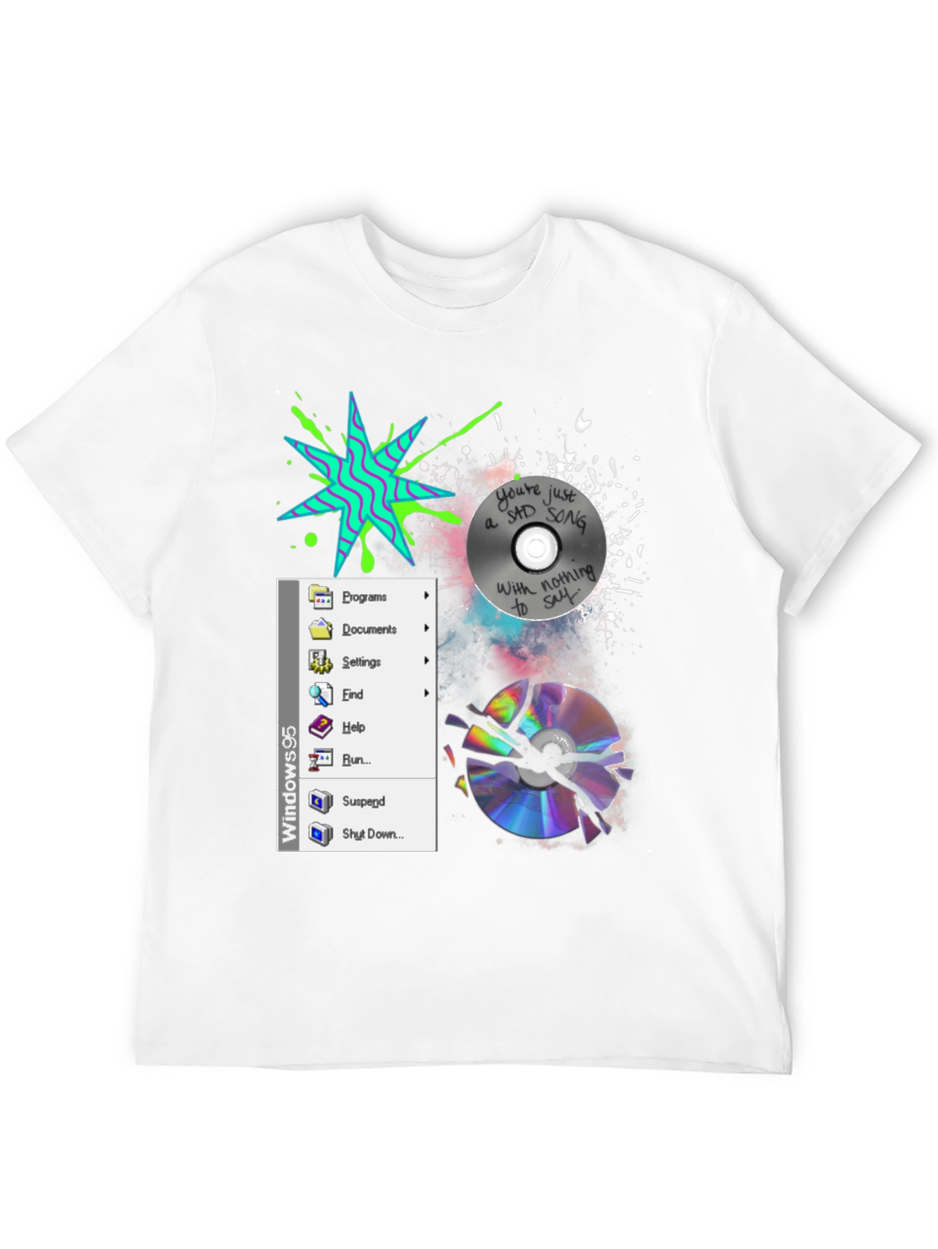 Windows 95 Sad Song CD T-Shirt