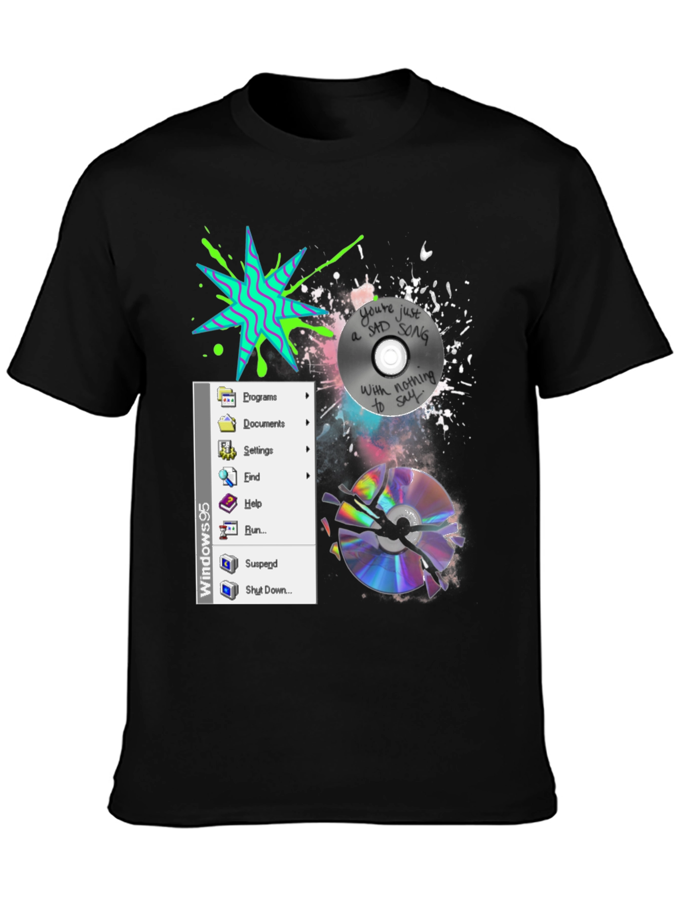 Windows 95 Sad Song CD T-Shirt