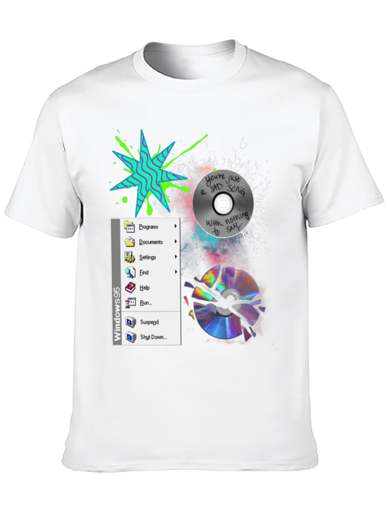 Windows 95 Sad Song CD T-Shirt