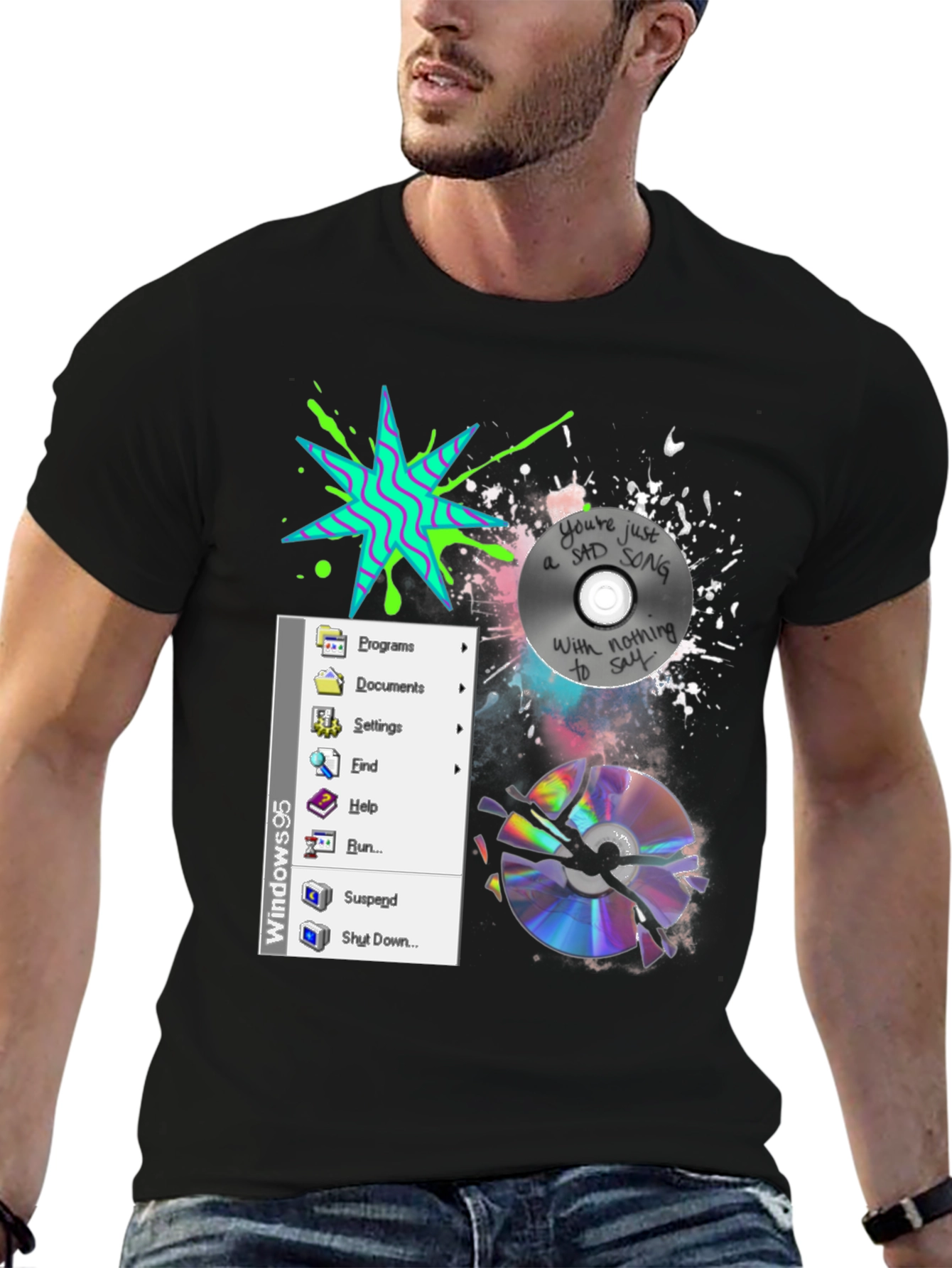 Windows 95 Sad Song CD T-Shirt