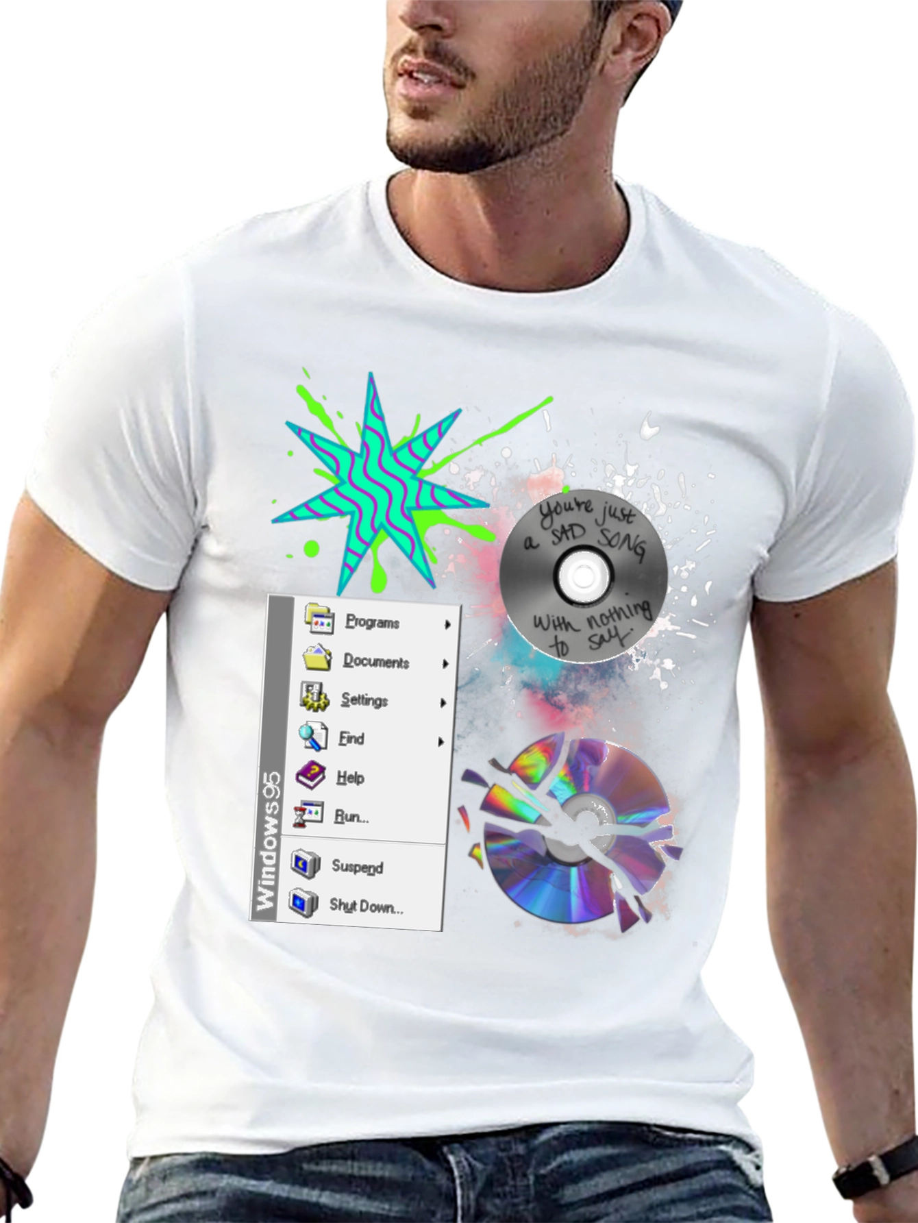 Windows 95 Sad Song CD T-Shirt
