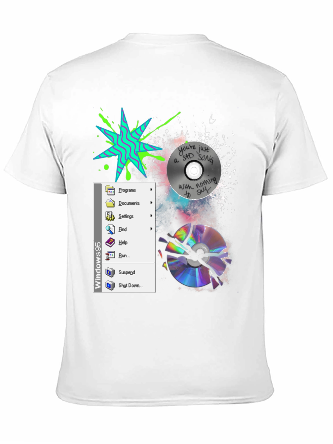 Windows 95 Sad Song CD T-Shirt