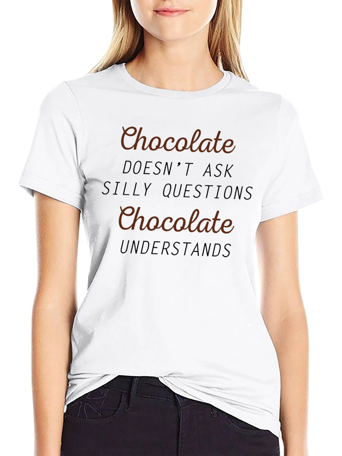 Chocolate Understands Black Graphic Tee